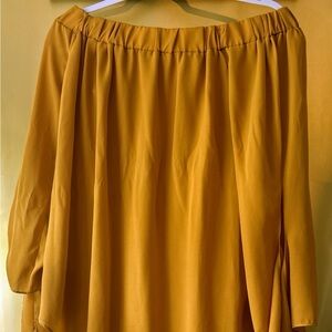 Mustard Off-Shoulder Blouse